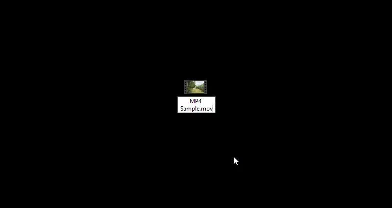 Change the file extension 4